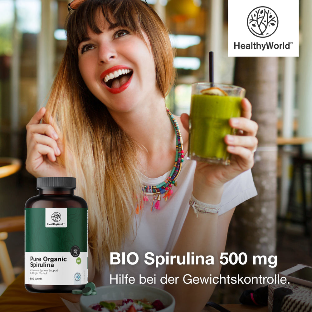 HealthyWorld BIO Spirulina 500 mg · 600 Tabletten – Bild 2