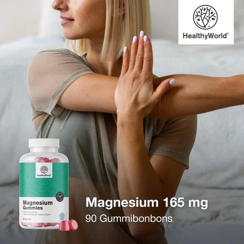 HealthyWorld Magnesium 165 mg · 90 Gummibonbons – Bild 4