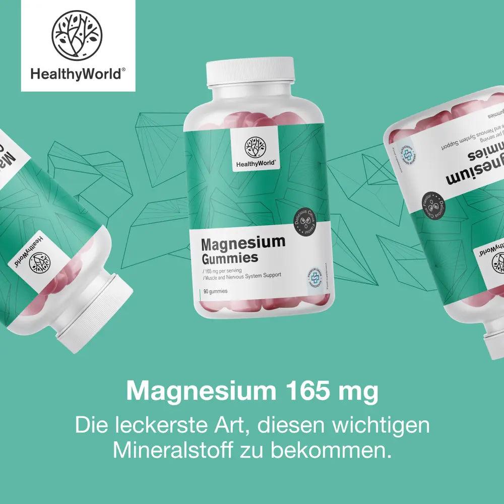 HealthyWorld Magnesium 165 mg · 90 Gummibonbons – Bild 5