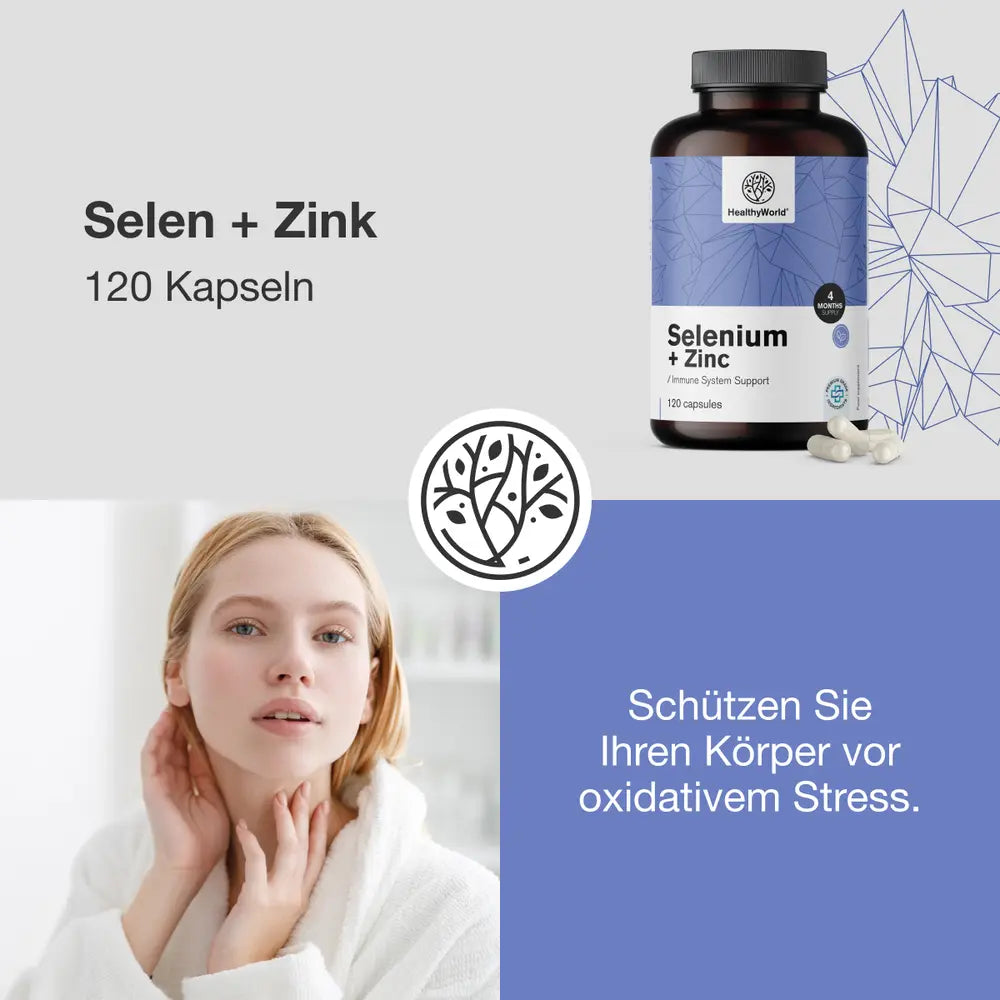 HealthyWorld Selen + Zink zur Stärkung der Immunität · 120 Kapseln – Bild 4