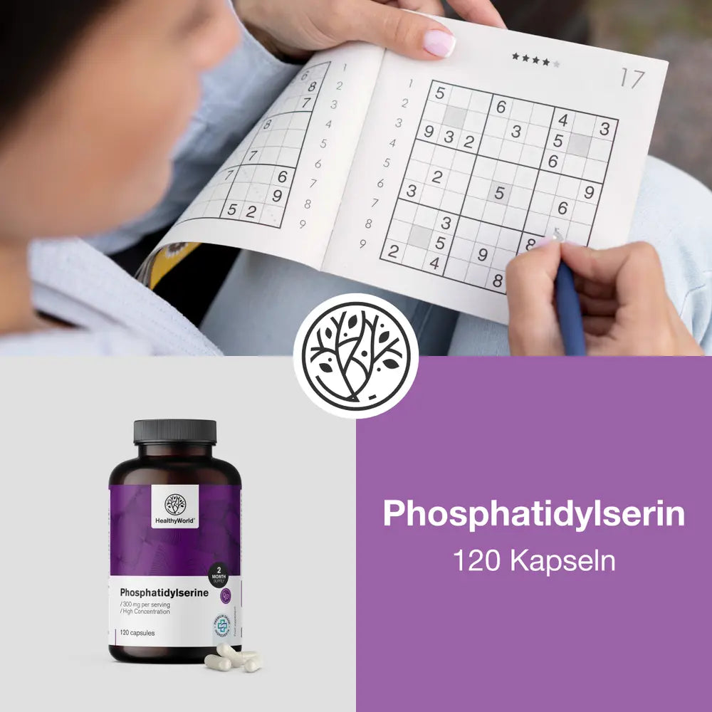 HealthyWorld Phosphatidylserin zur Unterstützung in stressigen Zeiten · 120 Kapseln – Bild 2