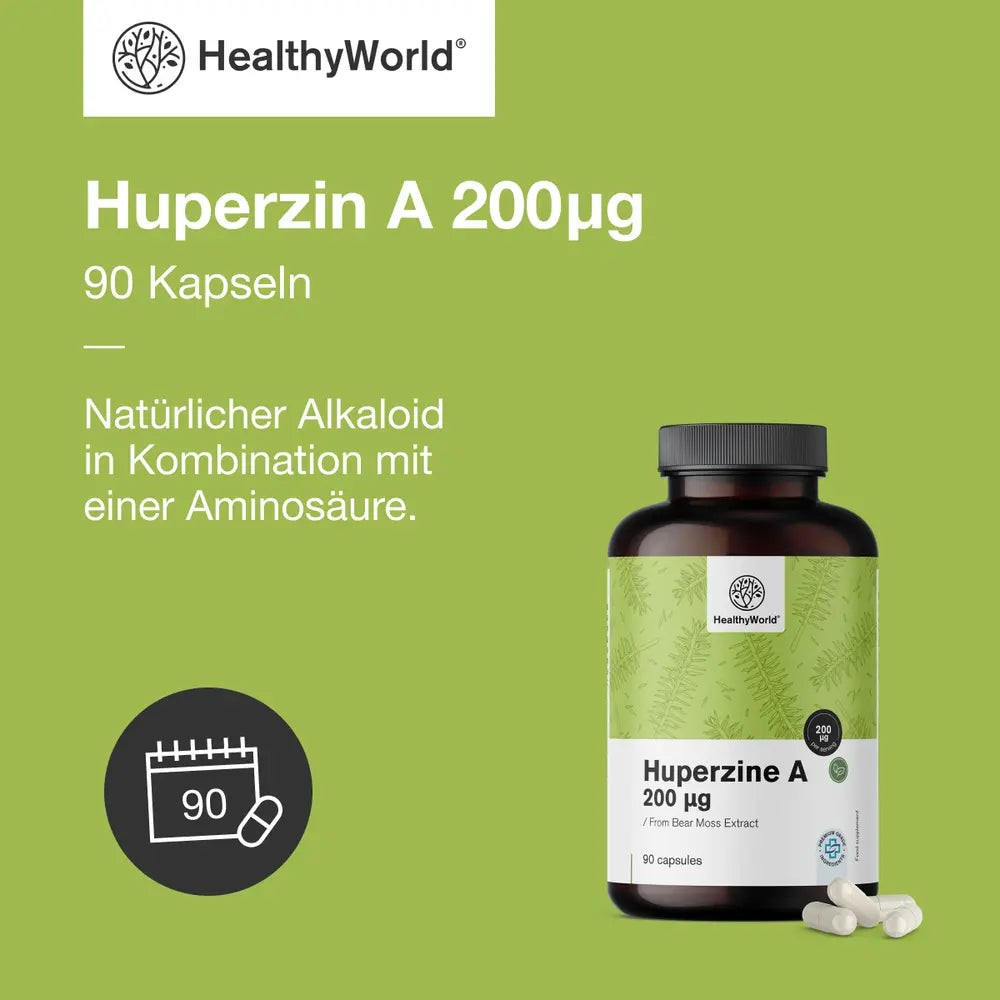 HealthyWorld Huperzin A 200 µg · 90 Kapseln – Bild 3