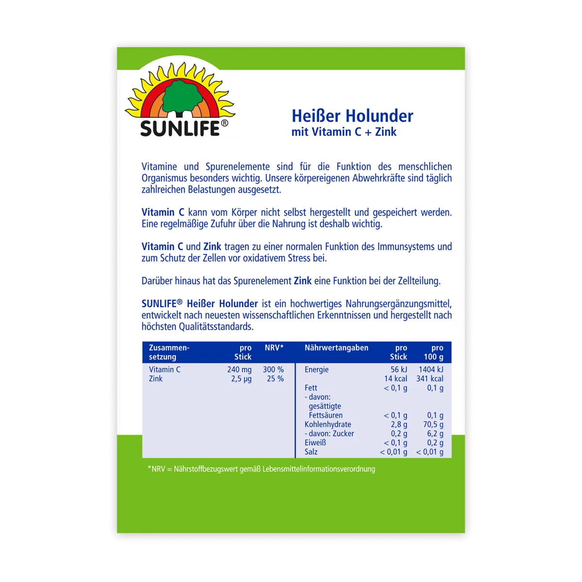 Sunlife Heißer Holunder mit Vitamin C + Zink – Bild 4
