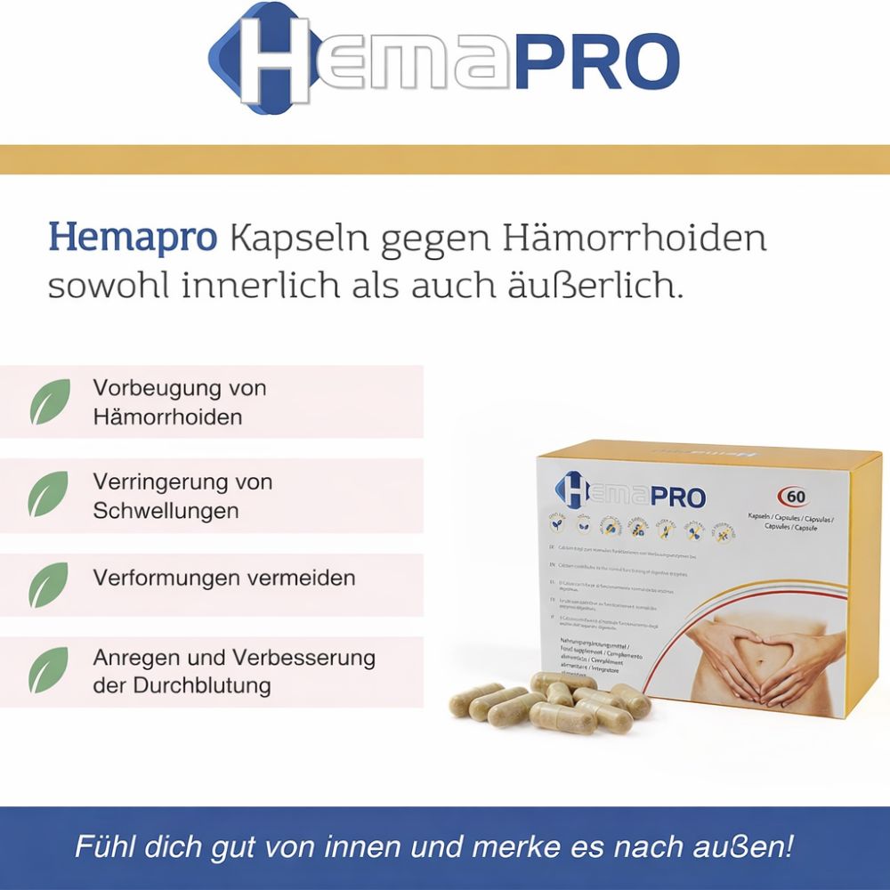 500Cosmetics Hemapro Pills zur Hämorrhoiden Vorbeugung · 60 Kapseln – Bild 3