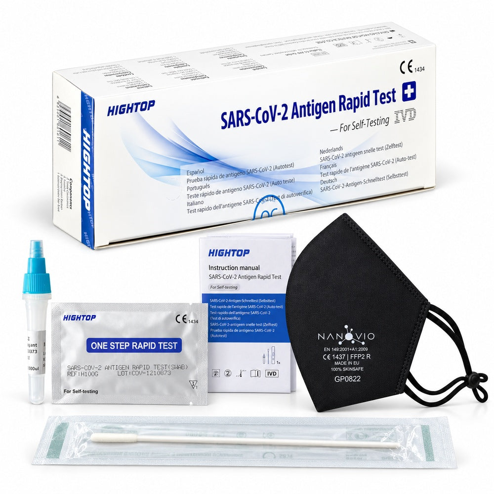 HIGHTOP | SARS Covid-19 Laien-Schnelltest – 5er Box + Gratis Nanovio FFP2