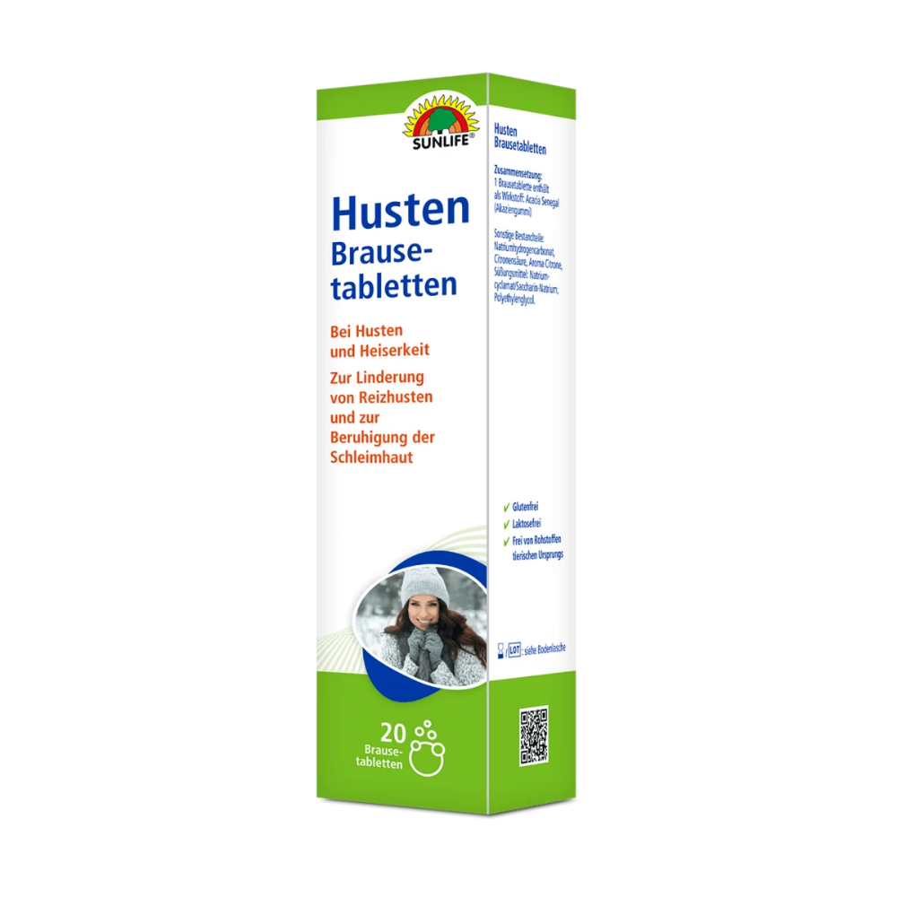 Sunlife Husten Brausetabletten mit Acacia Senegal · 20 Stück