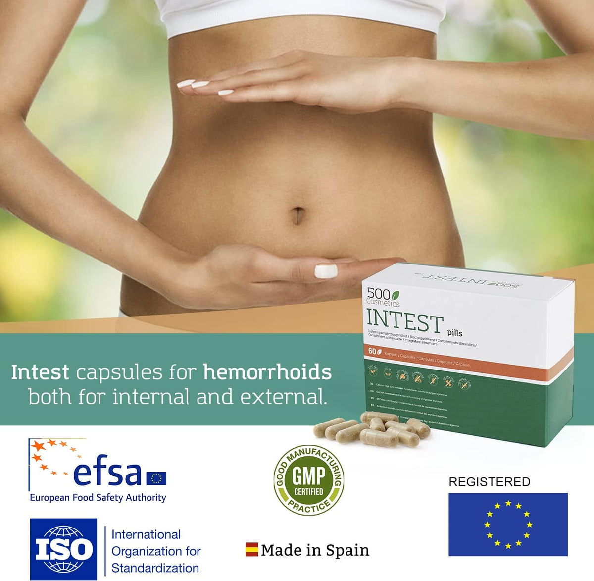 500Cosmetics Intest Pills · zur Vorbeugung und Vermeidung von Hämorrhoiden – Bild 2