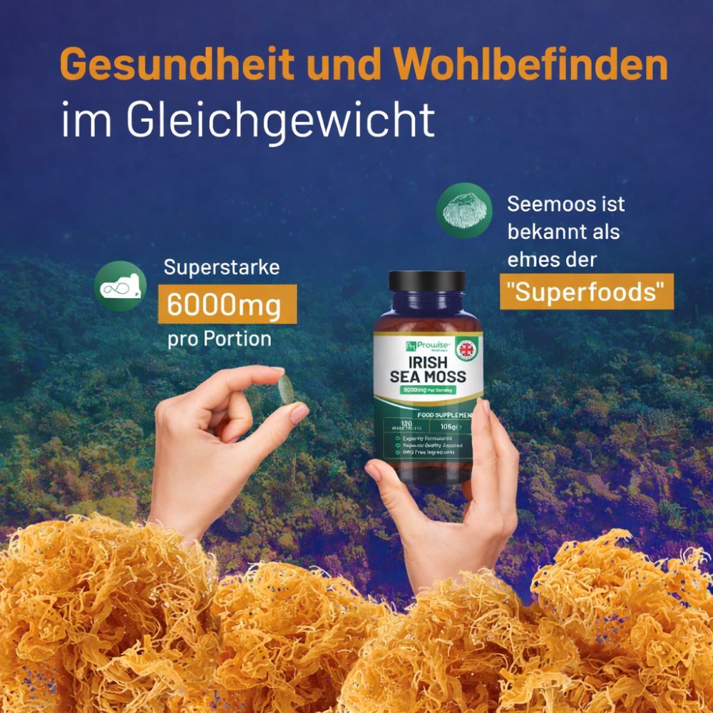 Prowise Healthcare Irische Meeresmoos Tabletten Hochdosiert 6000 mg · 120 Tabletten – Bild 3