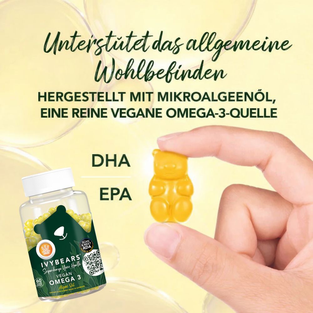 IvyBears Vegan Omega 3 · 60 Gummibärchen – Bild 3