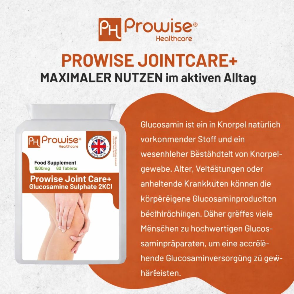 Prowise Healthcare Joint Care+ Glucosaminsulfat 2KCL 1500 mg · 60 Tabletten – Bild 3