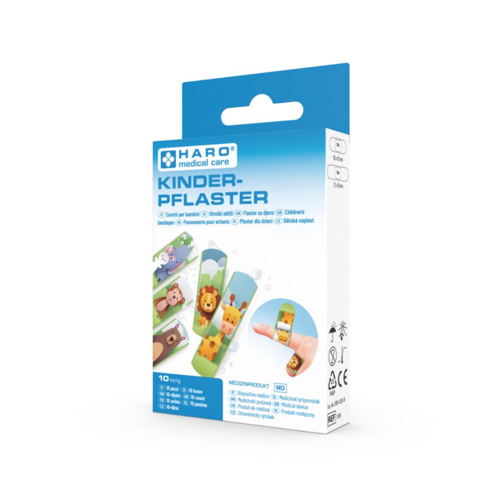 Haro Kinderpflaster mit Tiermotive · Ideal für empfindliche Kinderhaut