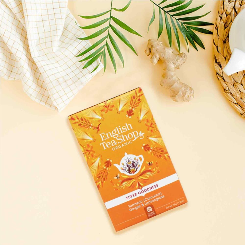 English Tea Company Kurkuma, Ingwer & Zitronengras · 20 Teebeutel – Bild 4