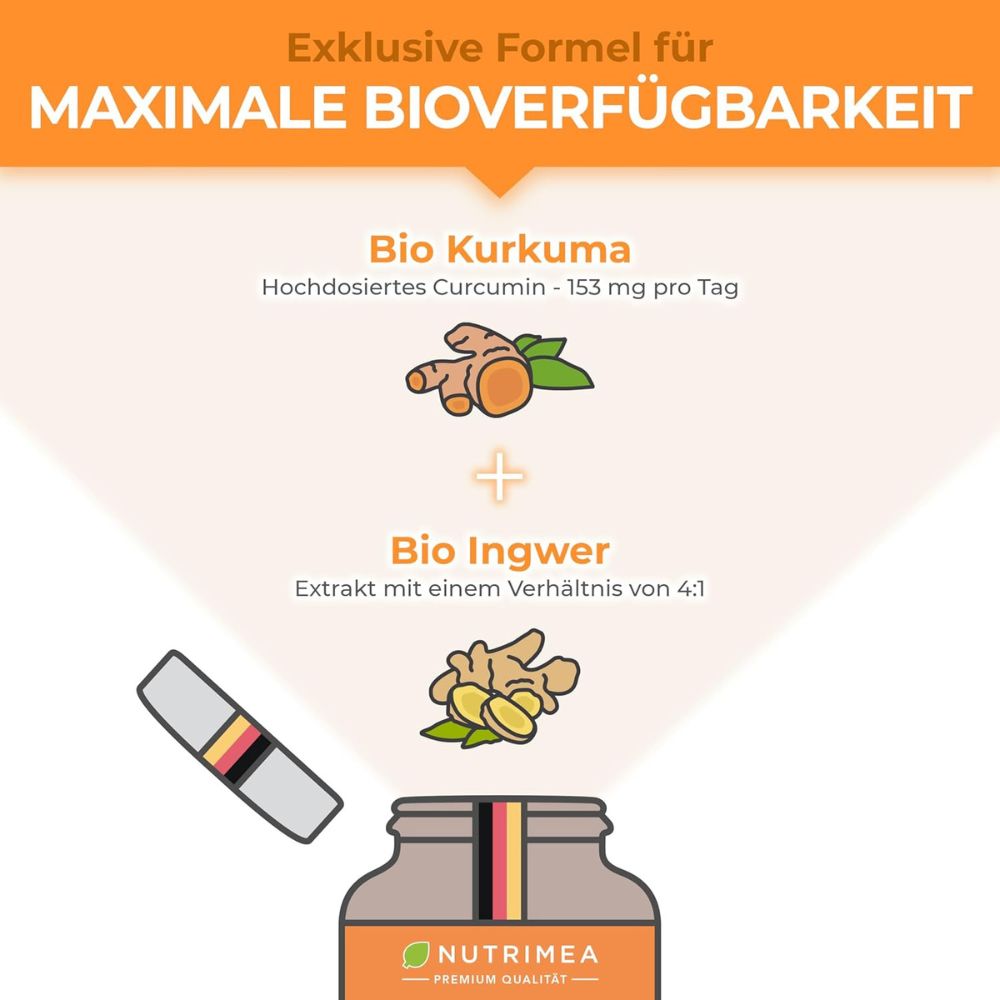 Nutrimea Kurkuma & Ingwer BIO · 60 Kapseln – Bild 4