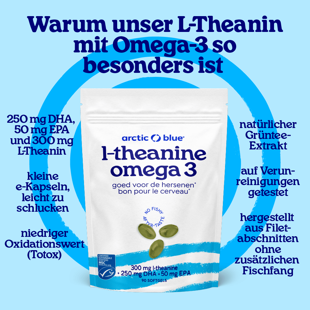 Arctic Blue L-Theanin Omega-3 · 90 Weichkapseln – Bild 2