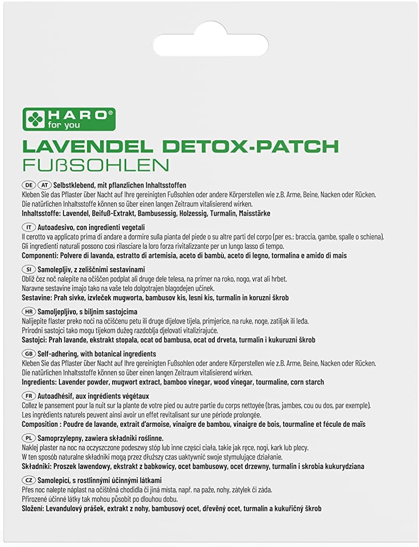 Haro Lavendel Detox-Patches für die Fußsohlen · 10 Stück – Bild 3