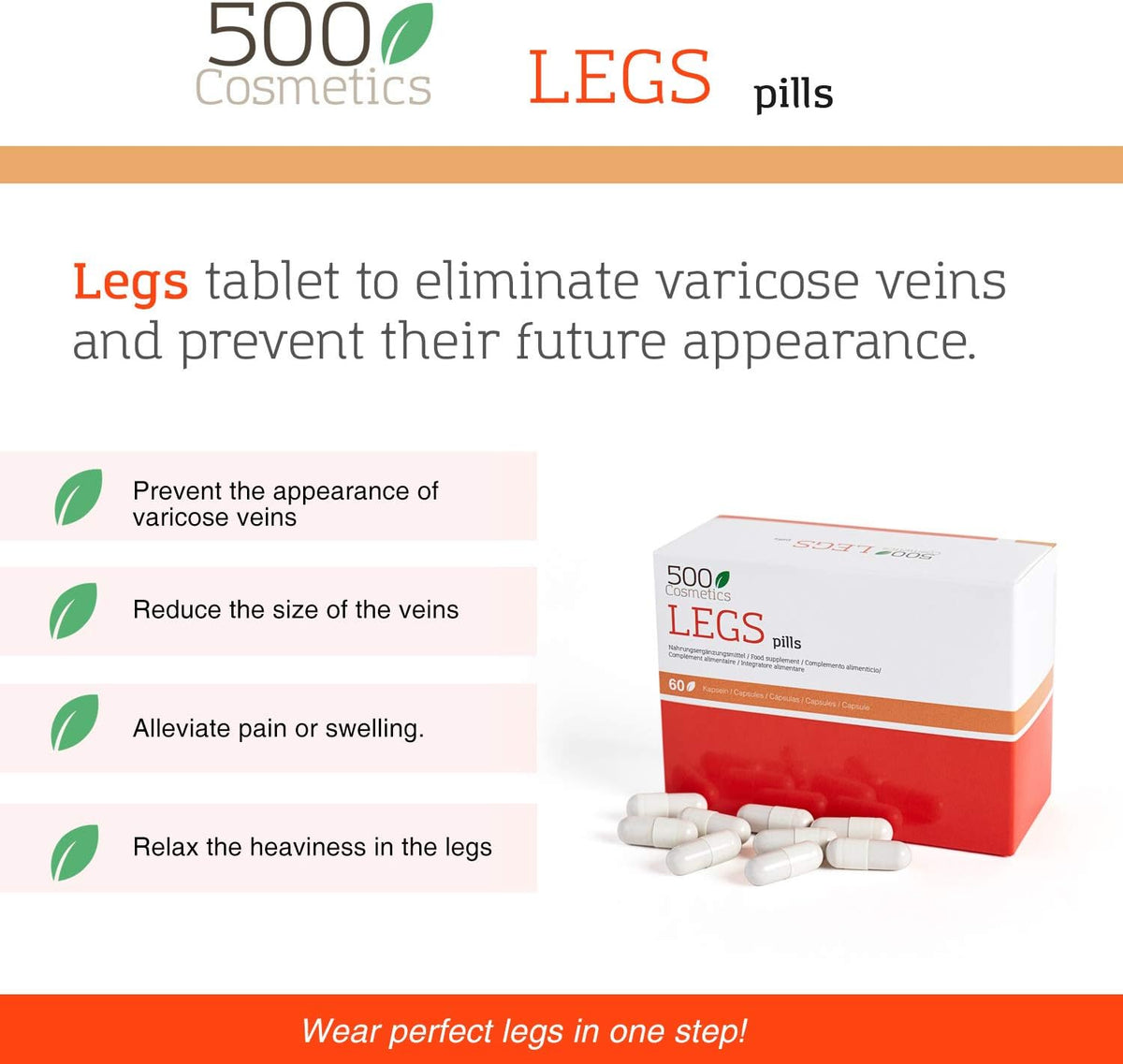 500Cosmetics Legs · zur Vorbeugung von Krampfadern – Bild 4