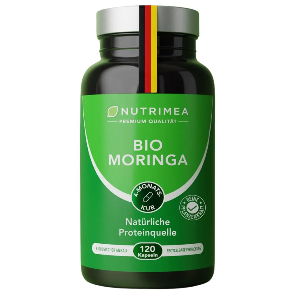 Nutrimea MORINGA Oleifera Kapseln · BIO Zertifiziert OHNE Zusätze SUPERFOOD 100% VEGAN