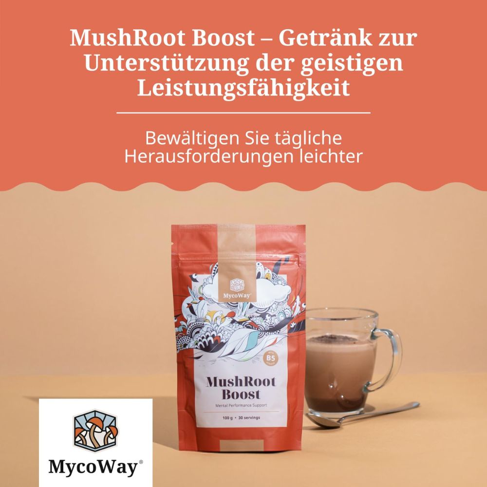 MycoWay MushRoot Boost · Getränk für geistige Leistungsfähigkeit · 100g – Bild 3