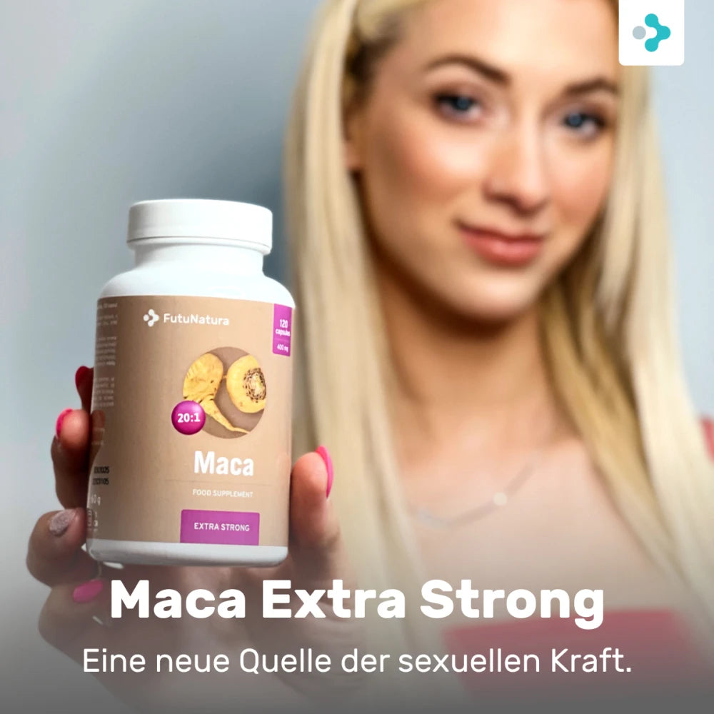 FutuNatura Maca 20:1 Extra Strong für Energie und Libido · 120 Kapseln – Bild 2