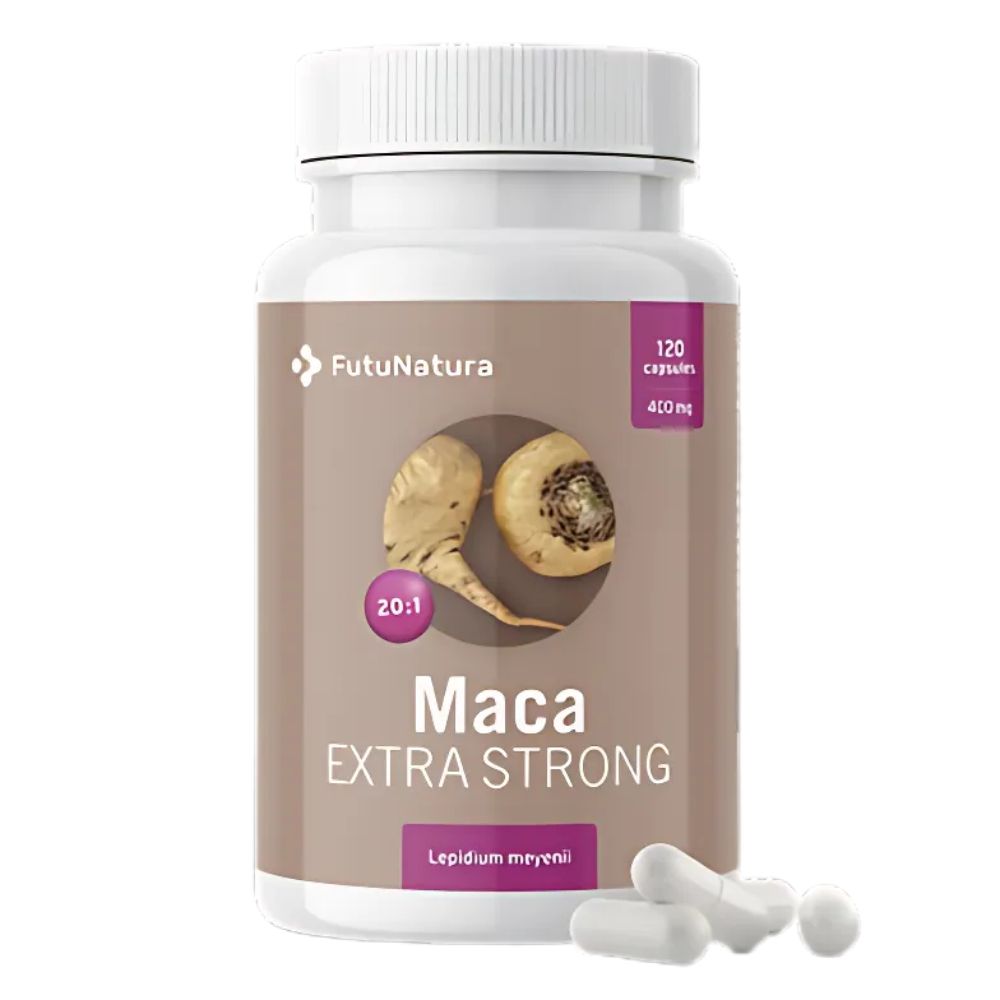 FutuNatura Maca 20:1 Extra Strong für Energie und Libido · 120 Kapseln