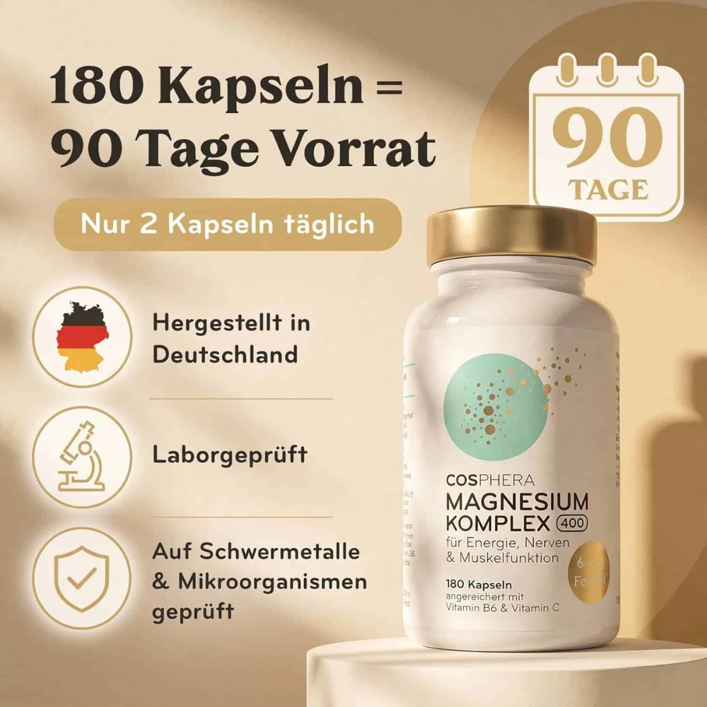 Cosphera | Magnesium Komplex 400 – 180 Kapseln