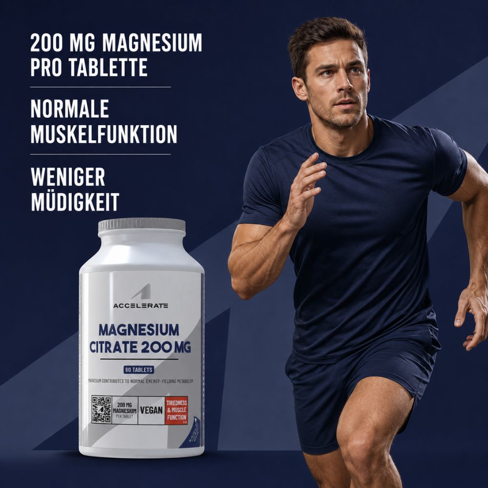 Accelerate | Magnesium citrate 200mg - 60 Tabletten