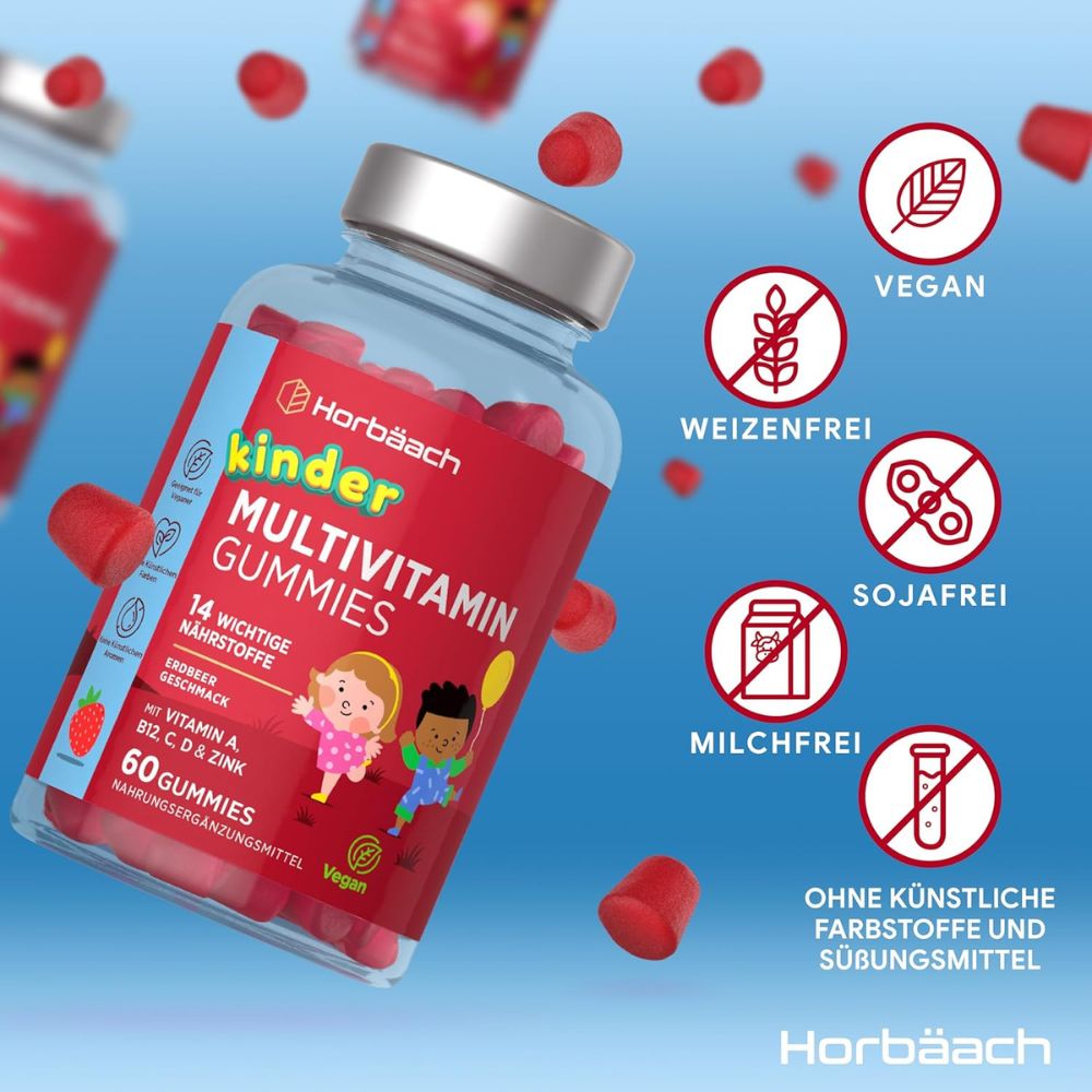 Horbaach Multivitamin Gummibärchen für Kinder · 60 Stück – Bild 2