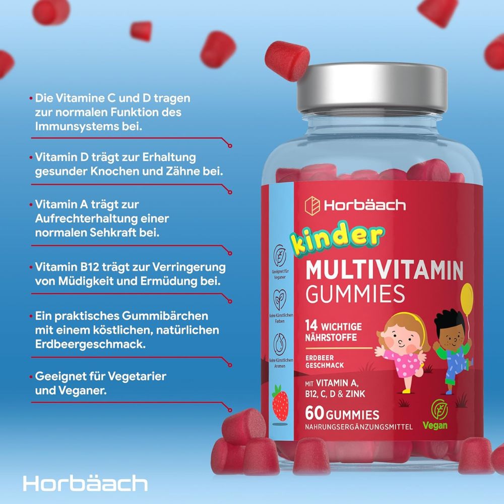 Horbaach Multivitamin Gummibärchen für Kinder · 60 Stück – Bild 3
