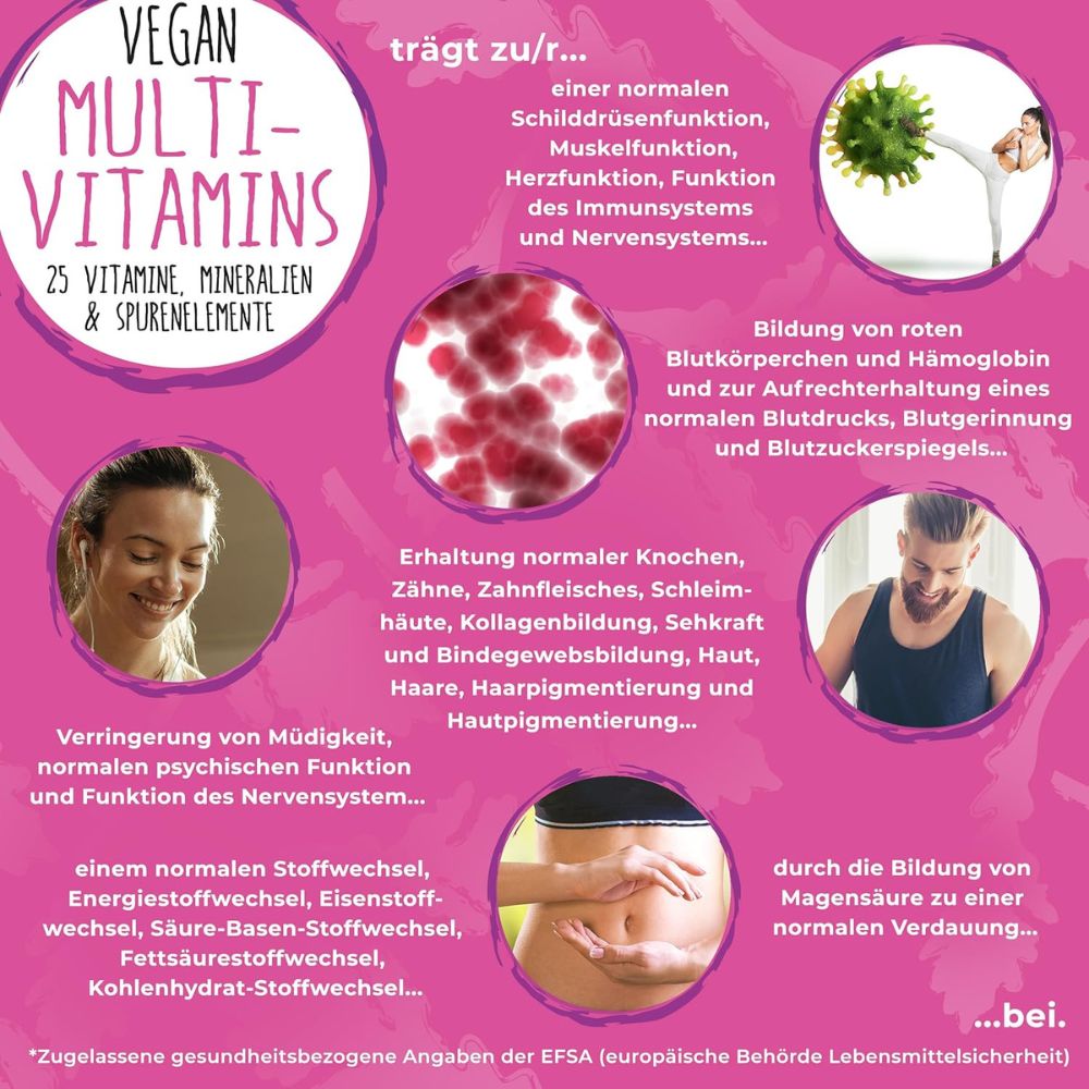 NatureCraft Vegan Multivitamins · 120 Kapseln – Bild 2
