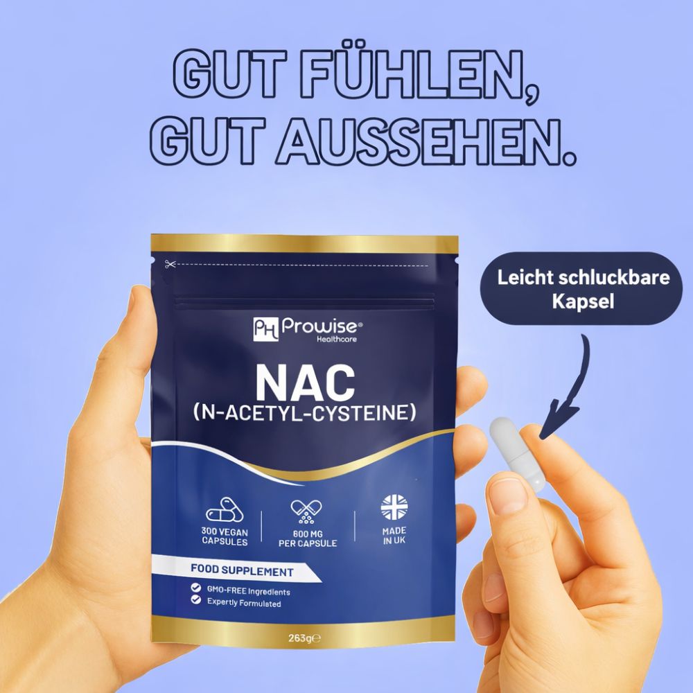 Prowise Healthcare Vegan N-Acetyl-Cystein (NAC) 600 mg · 300 Kapseln – Bild 3