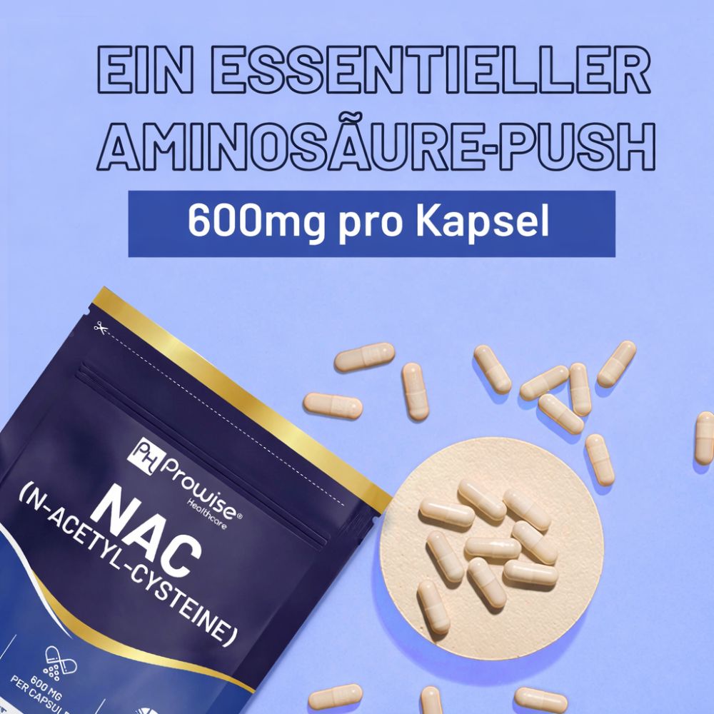 Prowise Healthcare Vegan N-Acetyl-Cystein (NAC) 600 mg · 300 Kapseln – Bild 5