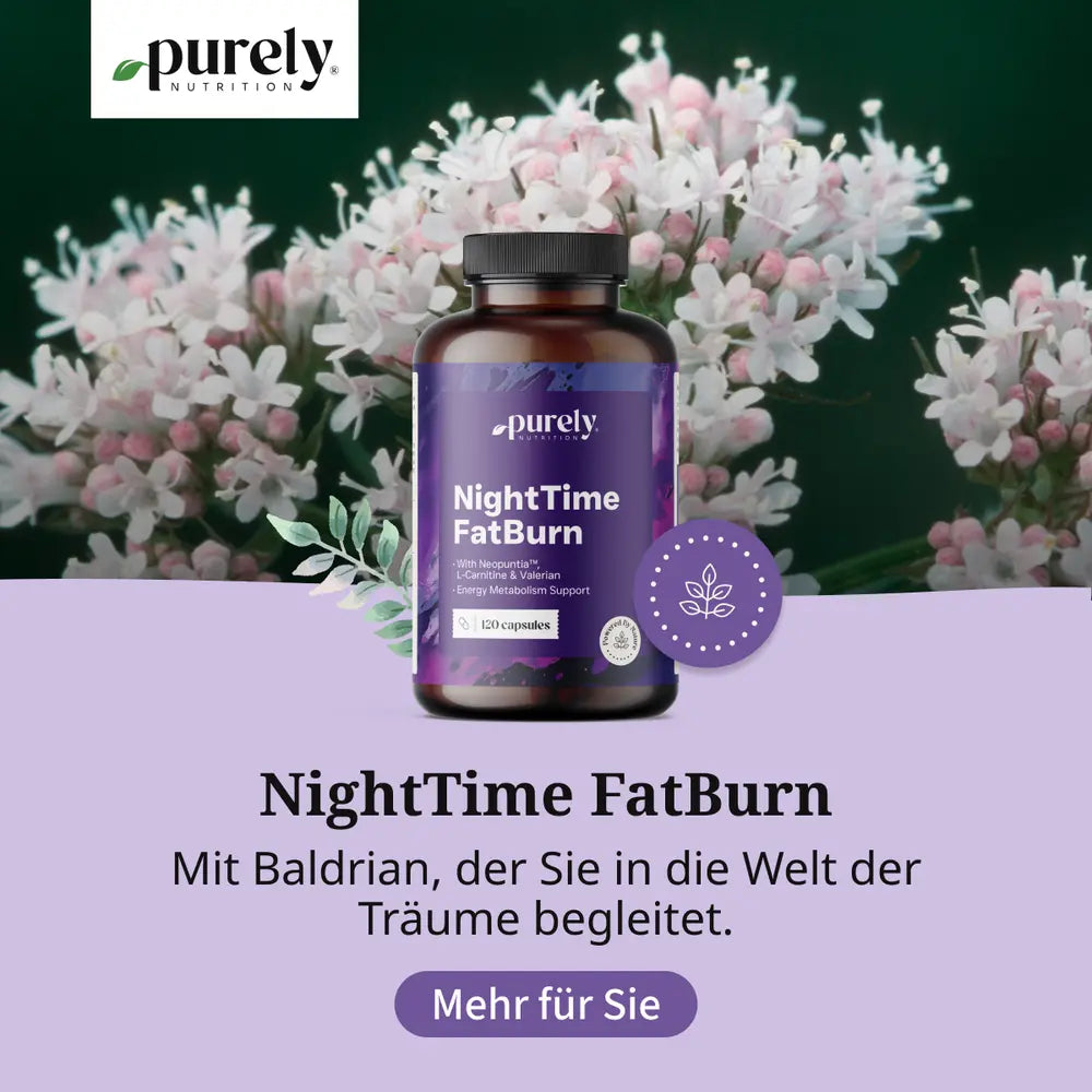 Purely NightTime FatBurn mit 5 aktiven Inhaltsstoffen · 120 Kapseln – Bild 4