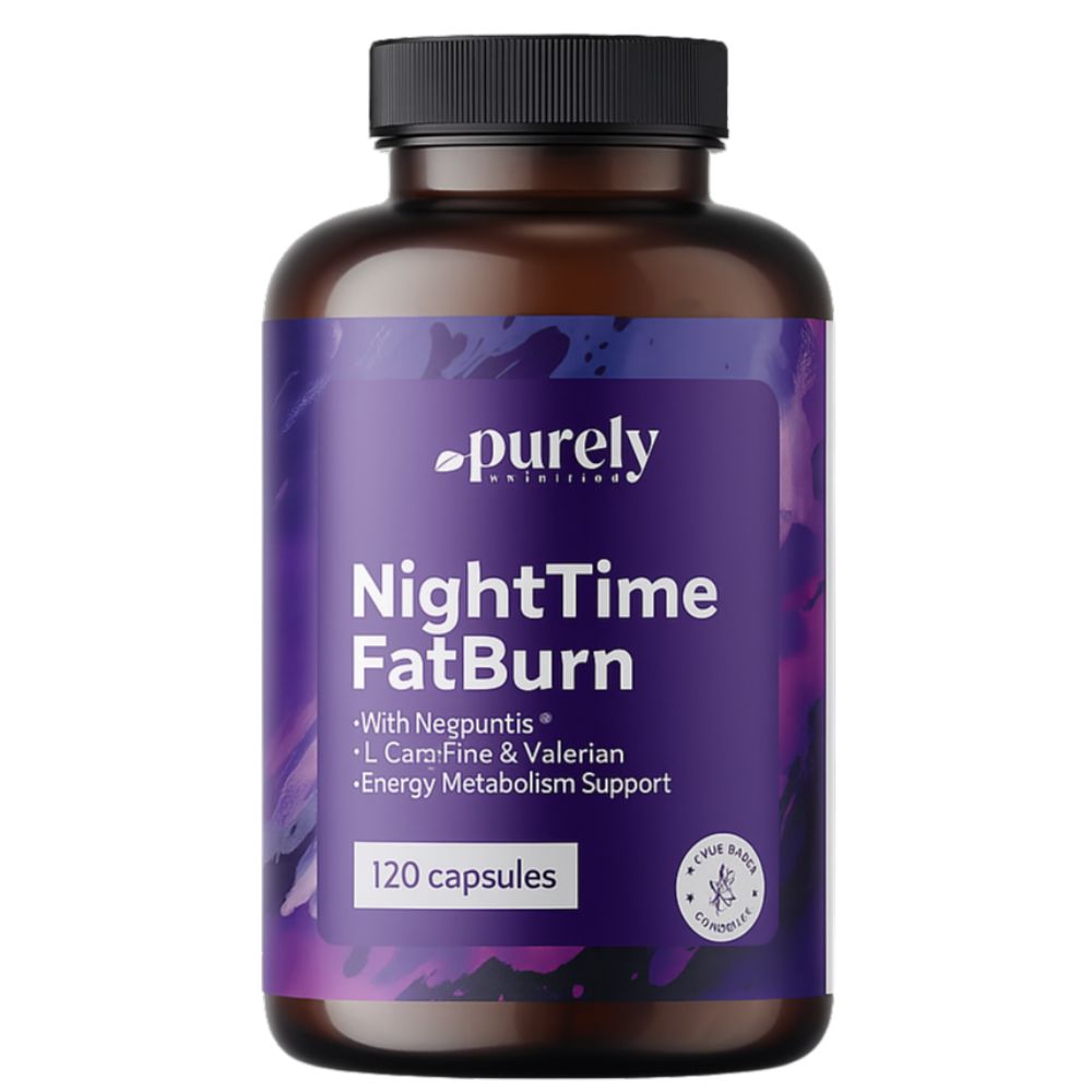 Purely | NightTime FatBurn mit 5 aktiven Inhaltsstoffen - 120 Kapseln