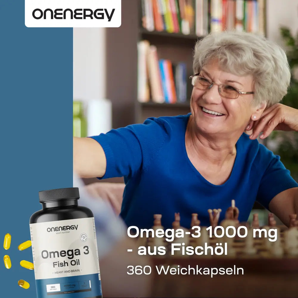OnEnergy Omega-3 1000 mg aus Fischöl · 360 Weichkapseln – Bild 2