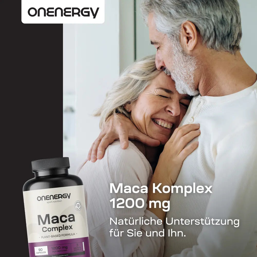 OnEnergy Maca Komplex 1200 mg Für Energie, Ausdauer und sexuelle Vitalität · 90 Kapseln – Bild 2