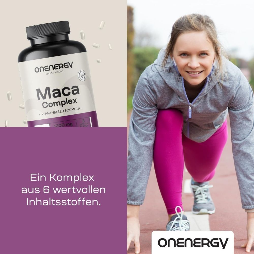 OnEnergy Maca Komplex 1200 mg Für Energie, Ausdauer und sexuelle Vitalität · 90 Kapseln – Bild 5
