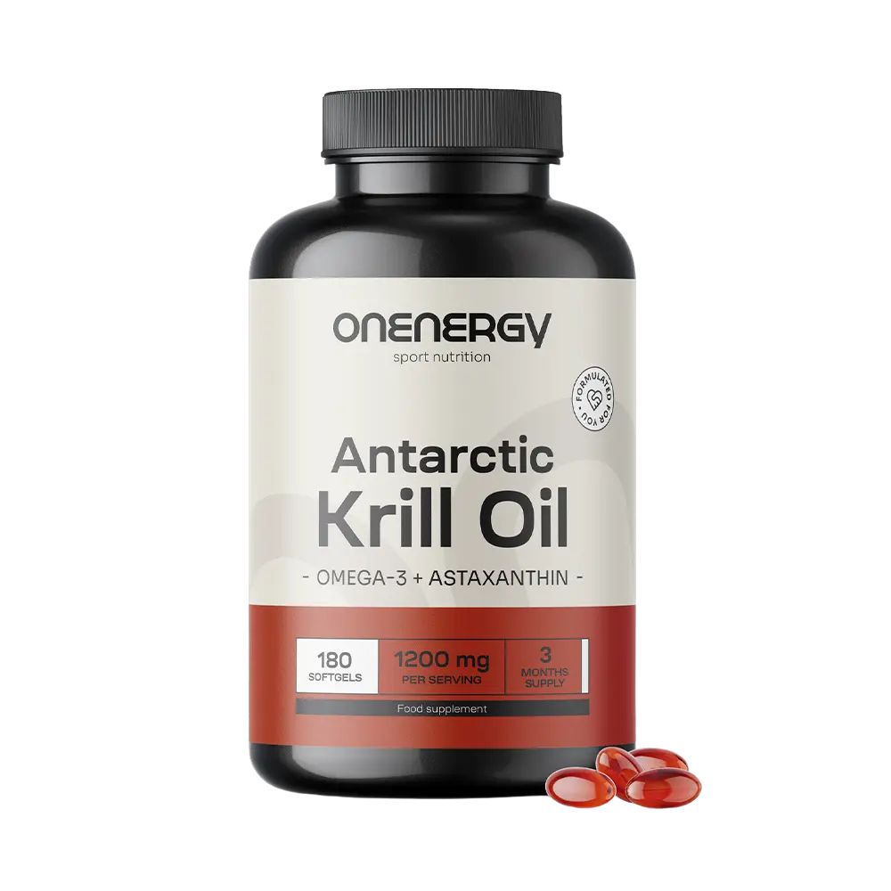 OnEnergy Antarctic Krillöl 1200 mg mit Omega-3 + Astaxanthin · 180 Weichkapseln