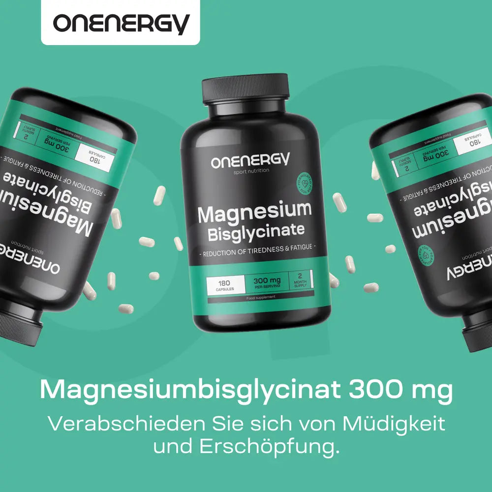 OnEnergy Magnesiumbisglycinat 300 mg für maximale Effizienz · 180 Kapseln – Bild 5
