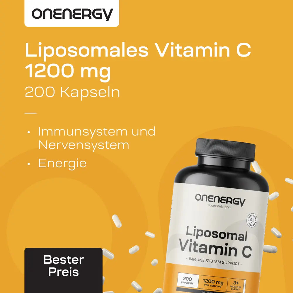 OnEnergy Liposomales Vitamin C 1200 mg · 200 Kapseln – Bild 3