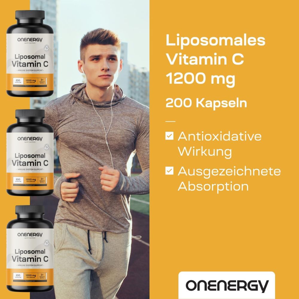OnEnergy Liposomales Vitamin C 1200 mg · 200 Kapseln – Bild 4