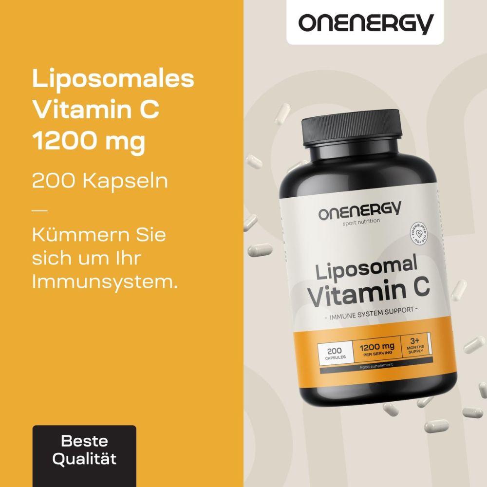 OnEnergy Liposomales Vitamin C 1200 mg · 200 Kapseln – Bild 5