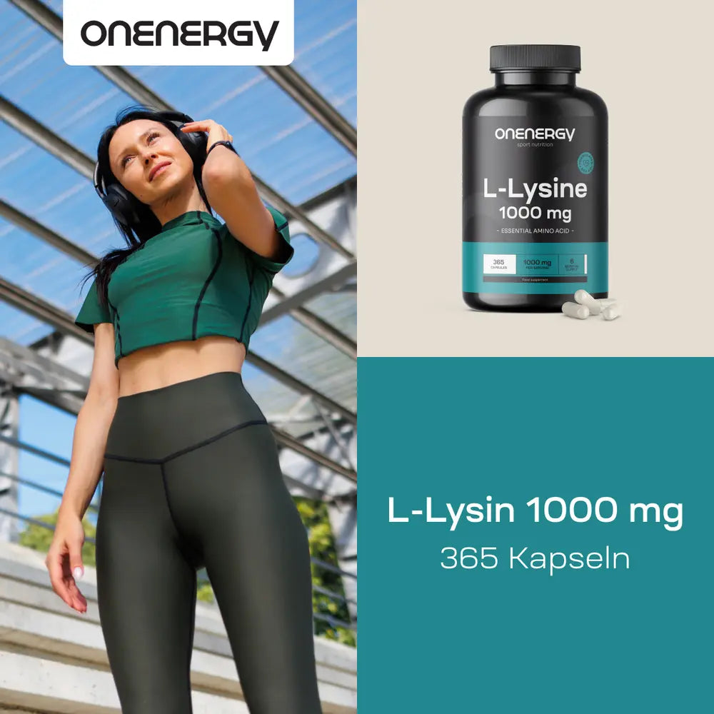 OnEnergy L-Lysin 1000 mg · eine essentielle Aminosäure · 365 Kapseln – Bild 5