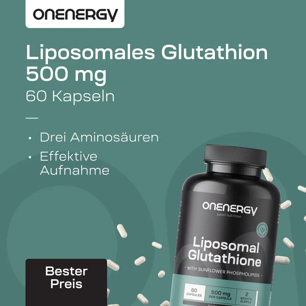 OnEnergy Liposomales Glutathion 500 mg · 60 Kapseln – Bild 3