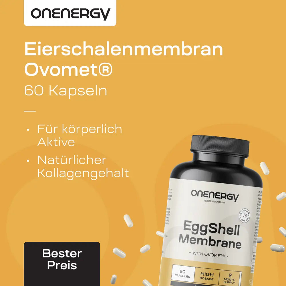 OnEnergy Eierschalenmembran Ovomet® für einen aktiven Alltag · 60 Kapseln – Bild 3
