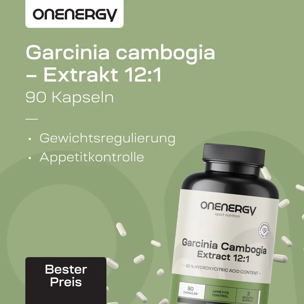 OnEnergy Garcinia Cambogia · Extrakt 12:1 · 90 Kapseln – Bild 3