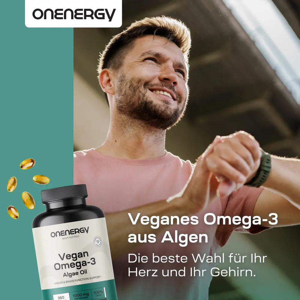 OnEnergy Veganes Omega-3 aus Algen 1000 mg · 360 Weichkapseln – Bild 2