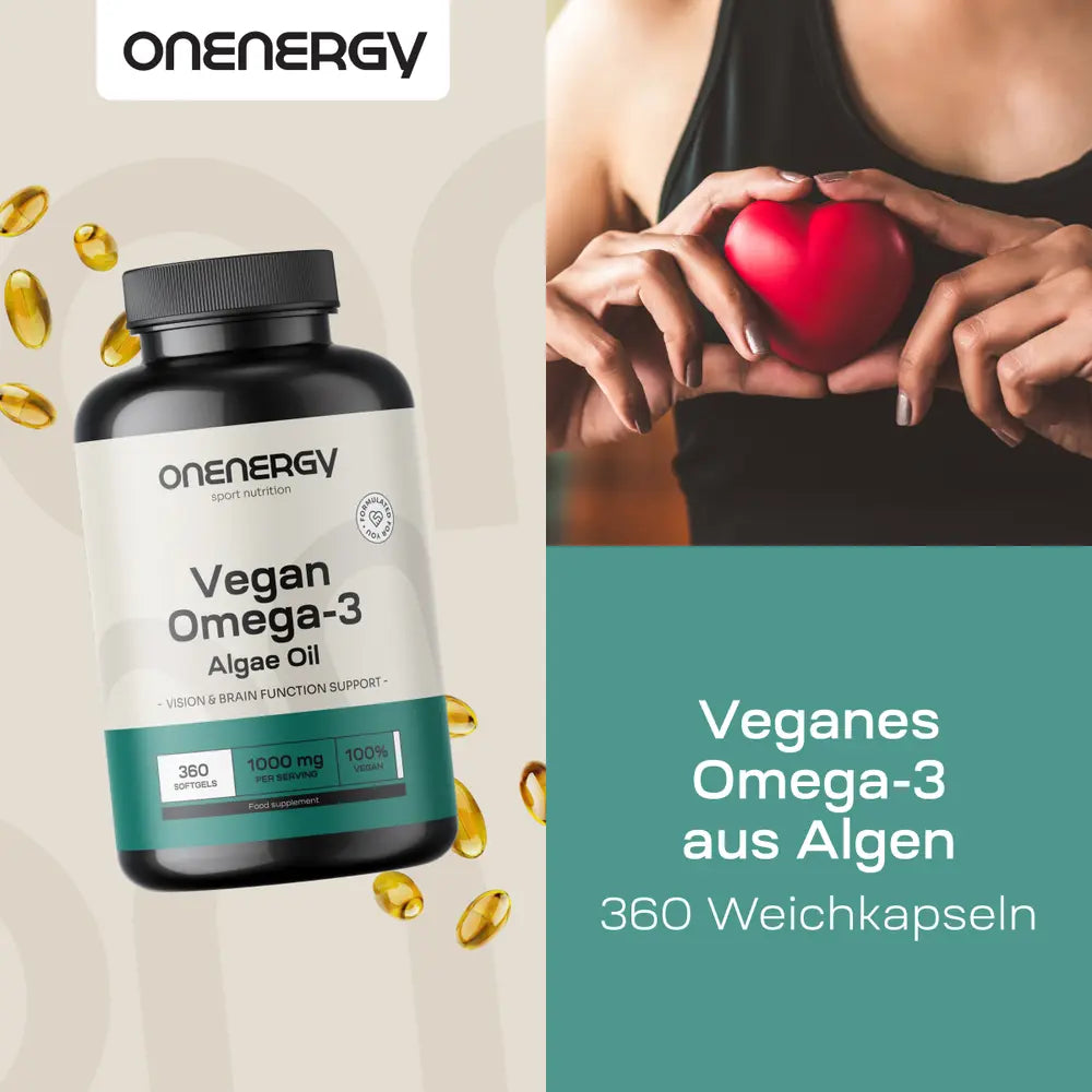 OnEnergy Veganes Omega-3 aus Algen 1000 mg · 360 Weichkapseln – Bild 4