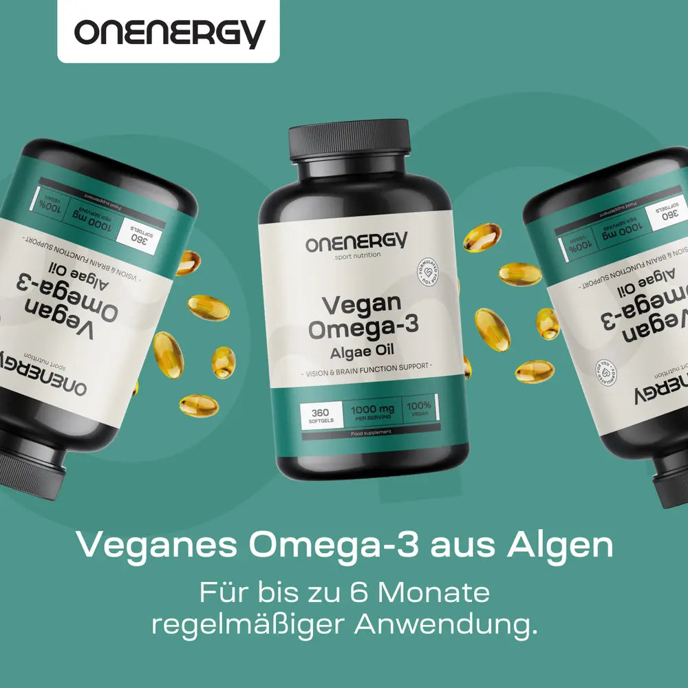 OnEnergy Veganes Omega-3 aus Algen 1000 mg · 360 Weichkapseln – Bild 5
