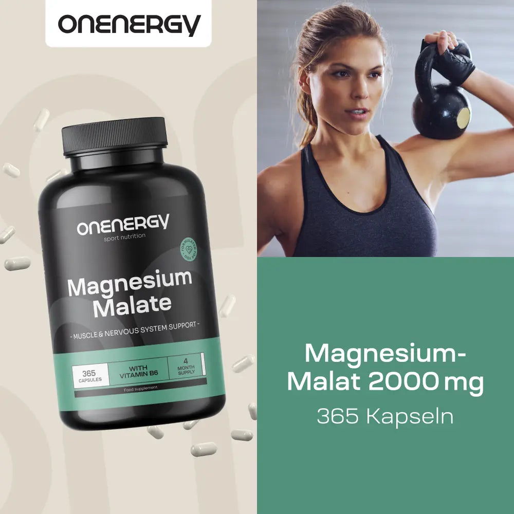 OnEnergy Magnesium-Malat 2000 mg · 365 Kapseln – Bild 4