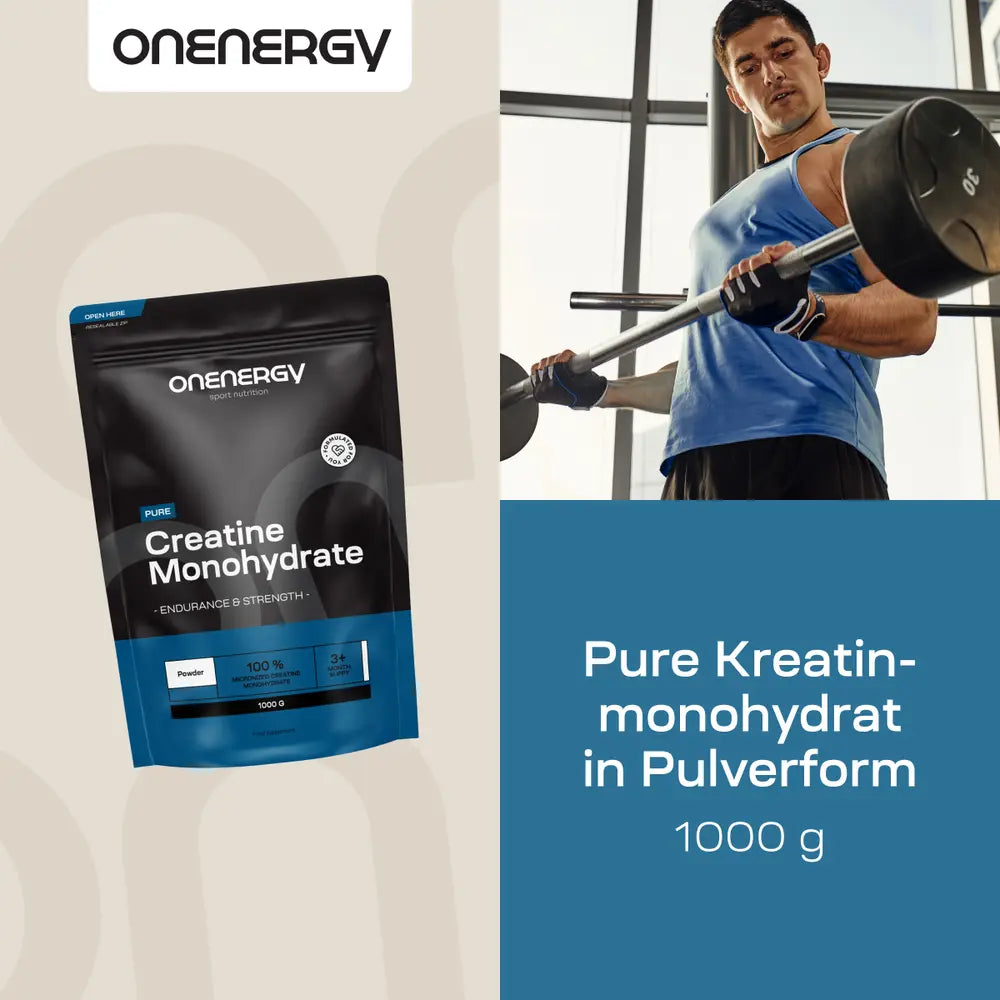 OnEnergy | Pure Kreatinmonohydrat in Pulverform – 1000 g